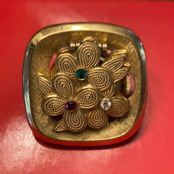 Vintage German Watch Brooch by Kollmar & Jourdan - Picture 1 of 7